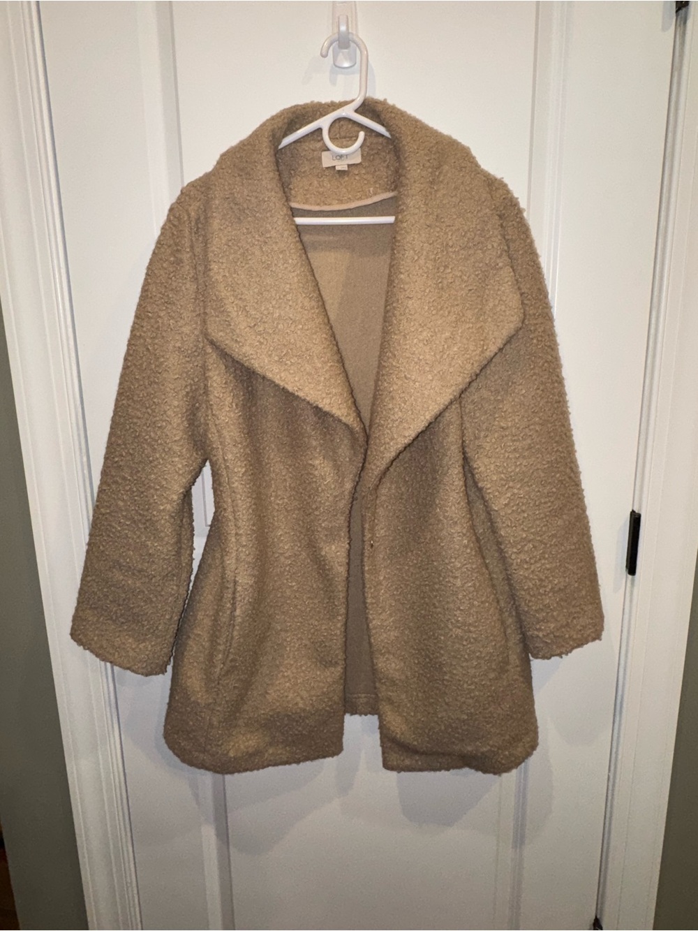 Loft Women's Tan Teddy Coat